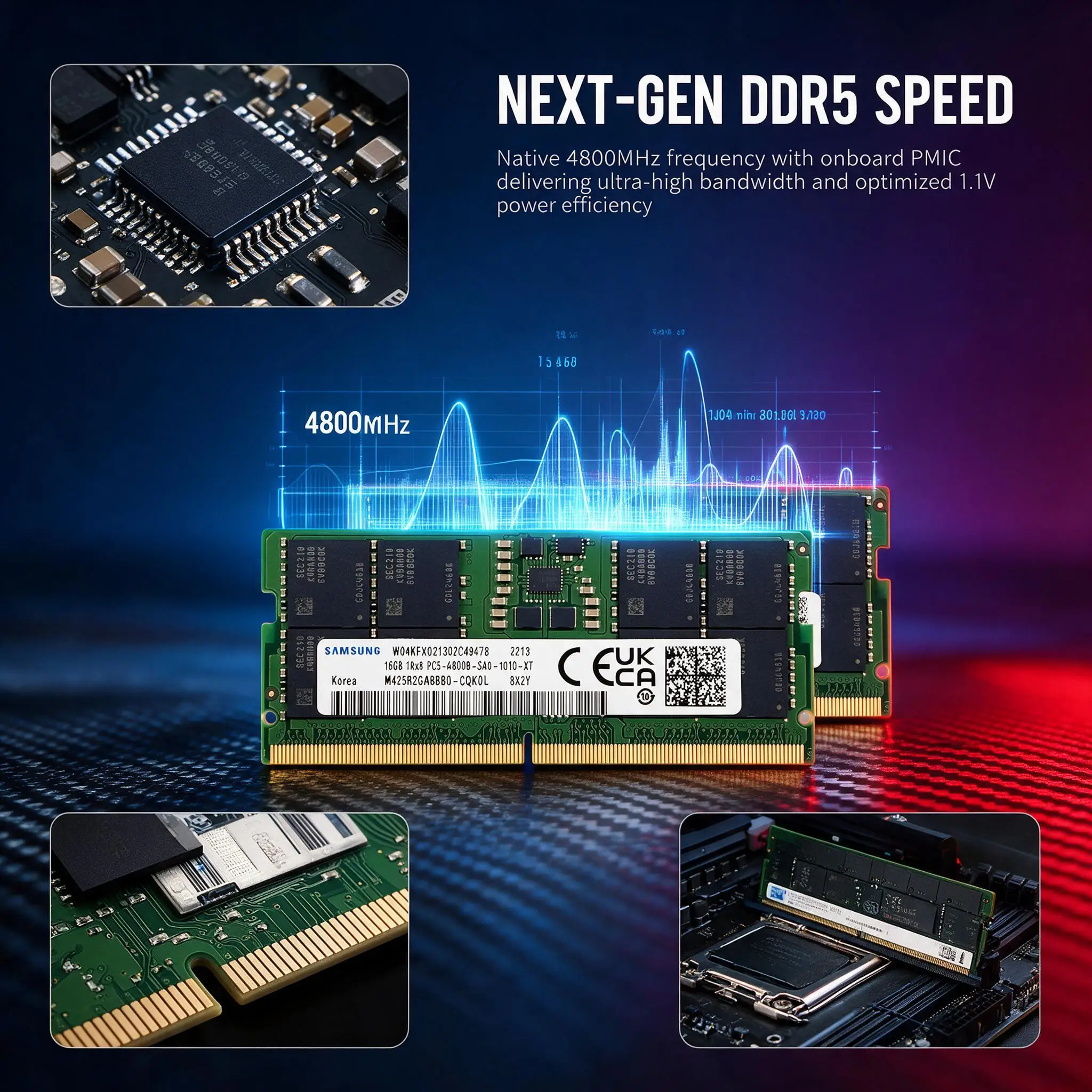 SAMSUNG DDR5 SODIMM RAM 8GB 8G - Ddr5 Sodimm 评论和价格