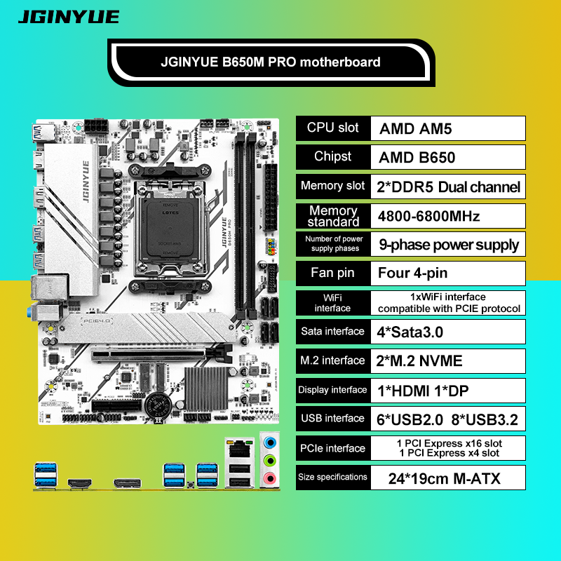 PRO B650M MATX AMD B650 DDR5 6 - Ddr5 64Gb 评论和价格